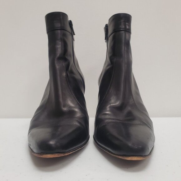 Cole Haan City Womens Ava Leather Ankle Boots Size 9.5 Black Pointed Toe Witchy - Picture 2 of 16